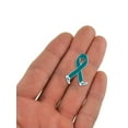 thumbnail image 4 of PinMart's Teal Awareness Ribbon Walk Fundraiser Enamel Lapel Enamel Lapel Pin, 4 of 4