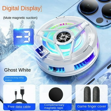 Magnetic Mobile Radiator Phone Cooler with Digital Display Semiconductor Cooling Fan Cooler for Tablet/Phone Cooler,C