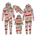 thumbnail image 5 of Penkiiy Matching Christmas Onesie Pajamas for Family, Hooded One Piece Vacation PJs, Cute Printed Holiday Loungewear S Multicolor, 5 of 6