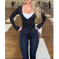 thumbnail image 2 of Wrap Top YOENAESGI Y2k Ballet Pilates para mujer, color negro, 2 of 5