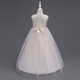 thumbnail image 7 of BLTIBY Girls Lace Sleeveless Dresses Wedding Dance Evening Tutu Princess Prom Maxi Party Dress Beige 15-16 Years, 7 of 7