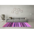 thumbnail image 3 of Ahgly Company Indoor Square Solid Purple Modern Area Rugs, 6' Square, 3 of 4