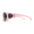 thumbnail image 3 of Polarized Womens 60mm Rhinestone Oval Fit Over Sunglasses Pink Black, 3 of 6