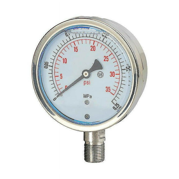 M20X1.5mm Thread Negative Pressure Gauge For Air Water Oil 0.6 1.6 2.5 6 Mpa