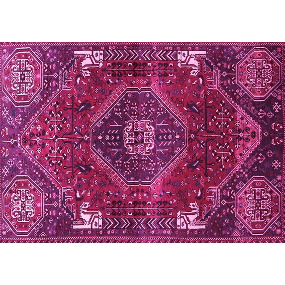 Ahgly Company Indoor Rectangle Persian Pink Traditional Area Rugs, 8' x 10'