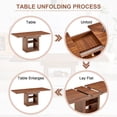 thumbnail image 6 of StnTalk Small Space Dining Table Set for 4, 59"-71" Expandable Kitchen Table Set, Apartment Dining Room Table with 4 Chairs & Storage, 6 of 10