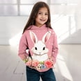 thumbnail image 2 of GDREDA Girls Plus Size Sweatshirts Kids Children Boys Girls Easter Spring Long Sleeve Hoodie Tops Sweatshirt Clothes Cartoon Rabbit Chick Printing Pink,4-5 Years, 2 of 4