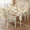 thumbnail image 2 of TSOVTHRID Rose Flower Print Chair Covers Set of 4 and Table Cloth, Stretch Chair Slipcovers Table Cloth Decor, Washable Removable Chair Protector Chair Covers for Dining Room, 2 of 7