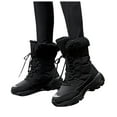 thumbnail image 3 of QISIWOLE Women's Winter Outdoor Plus Velvet Non-slip Mid-tube Platform Snow Boots,Clearance, 3 of 7