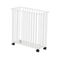 thumbnail image 3 of Carrito de almacenamiento para esterilla de , cesta de lavandería con ruedas de metal, organizador de gimnasio, cesta con ruedas para dormitorio, Blanco y L, 3 of 8
