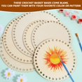 thumbnail image 2 of 10Pcs Crochet Basket Base, 10" Wooden Basket Bottoms for Crochet Bases Circle Shape Crochets Baskets Kit Blank Crochets Knitting Baskets Wood Base Shaper for DIY Craft Weaving Making Supplies, 2 of 7