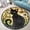 Cat30, variant on Round Rug, Phoenix Phoenix Bird Soft Washable Carpet, Non-Slip Floor Mat for Living Room Bedroom Home Decor 24 Inch