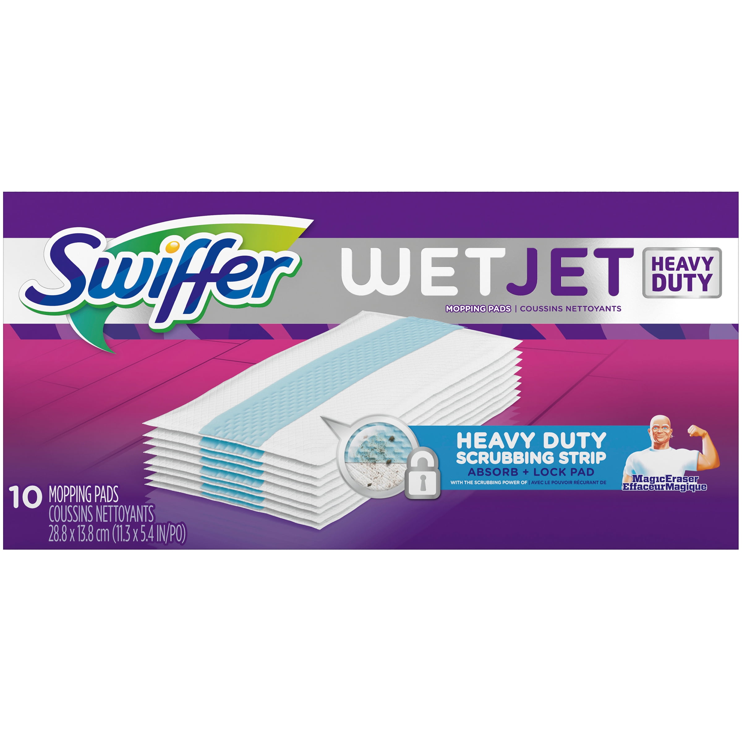 Swiffer WetJet Heavy Duty Mopping Pads 10 ct Box - Walmart.com