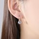 thumbnail image 4 of Aretes redondos de diamantes de cuatro puntas ER para mujer dorado, 4 of 5
