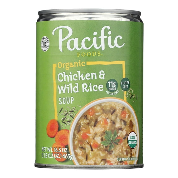 PACIFIC FOODS - Chicken and Wild Rice Soup - 16.3 Oz, Case of 12