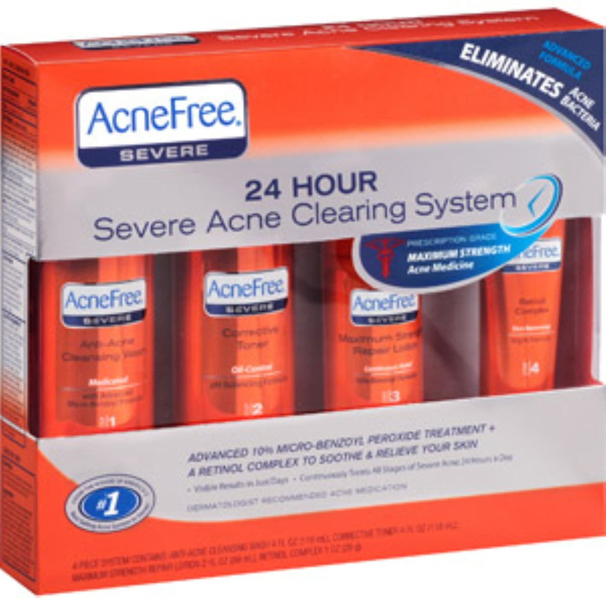 AcneFree 24 Hour Severe Acne Clearing System 1 kit (Pack of 6