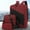 Red RD, variant on Fashion Three-piece Backpack Backpack Male Business Best of Both Worlds apacity Students Bag Gray 10x6 Inch Home Gadgets