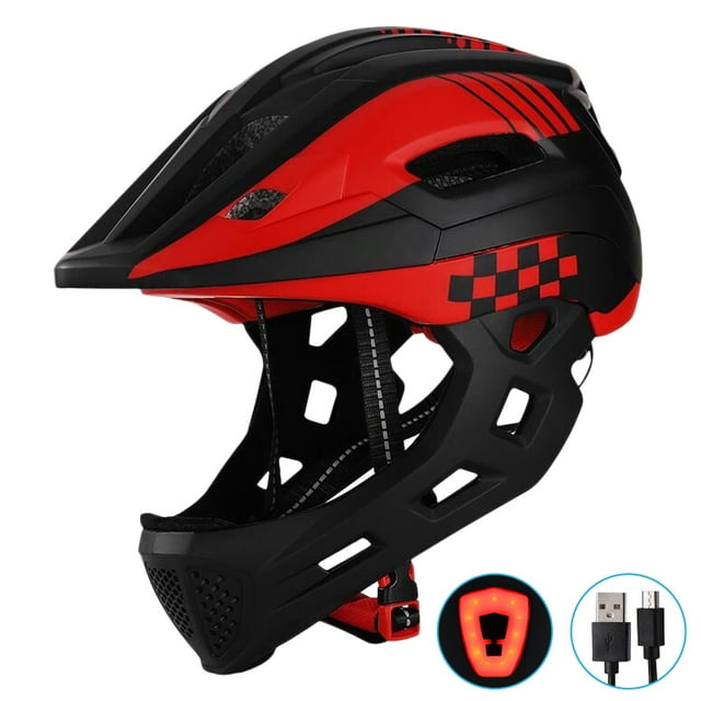Equipo de ciclismo TOMSHOO Kid Bike Casco de cara completa Niños Seguridad Montar Monopatín Casco de TOMSHOO Equipo de ciclismo