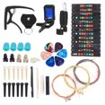 thumbnail image 1 of Guitar Strings Accessory Kit, Steel Material Guitar Strings Accessory Pin Capo Tuner Winder Guitar Strings Replacement Pack  For Bass For Most Guitar, 1 of 8
