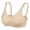 Beige, variant on Exerin Plus Size Bras Women's Comfort Cotton Non-Padded Wirefree Lace Floral Everyday Bra(48DDD,Grey)