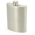 thumbnail image 1 of Gleam Satin Finish Genuine Pewter 6oz Hip Flask, 1 of 1