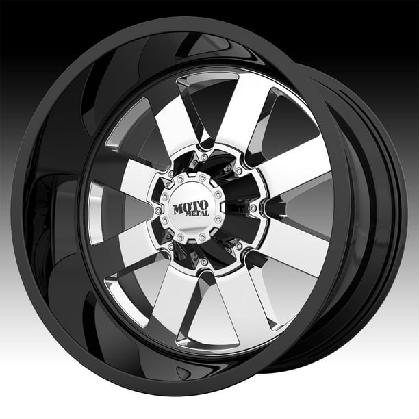Moto Metal MO962 Chrome / Black 20x12 5x5 / 5x135 44mm (MO96221243944N