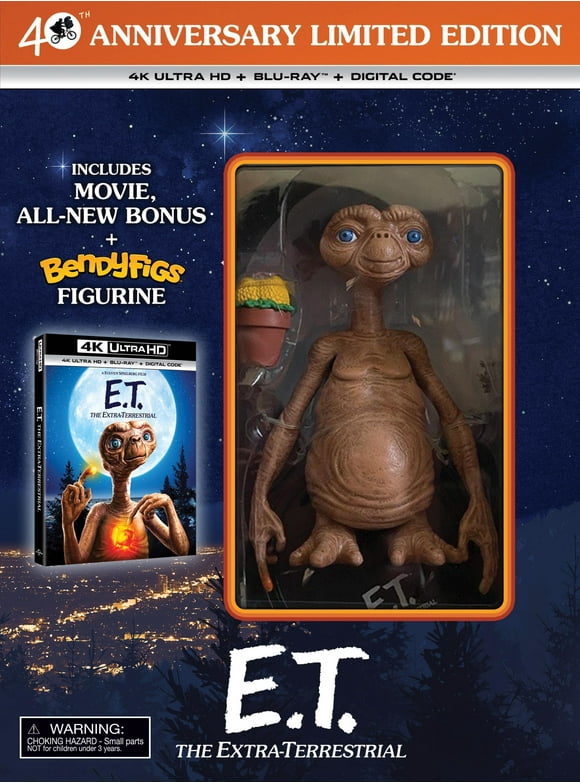 E.T. The Extra-Terrestrial 40th Anniversary (Walmart Exclusive) (4K + Blu-ray + Digital Copy) BendyFig