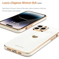 thumbnail image 4 of Entronix Love-Heart Luxury Case for Apple iPhone 16 Pro Heart Case, Cute Design Shiny Bling Cover, Soft TPU Slim Shockproof Protective Case for Apple iPhone 16 Pro for Women Girls, White, 4 of 6
