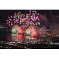 thumbnail image 2 of Ito, Tatsuki 14x11 Gold Ornate Wood Framed with Double Matting Museum Art Print Titled - Lake Biwa Fireworks, 2 of 4