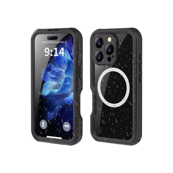 Magnetic Waterproof Case for iPhone 16 Pro, Built-in Screen Protector[IP68 Underwater][Upgrade Military Dropproof][Compatible with MagSafe] Full Body Shockproof Translucent Phone Cover