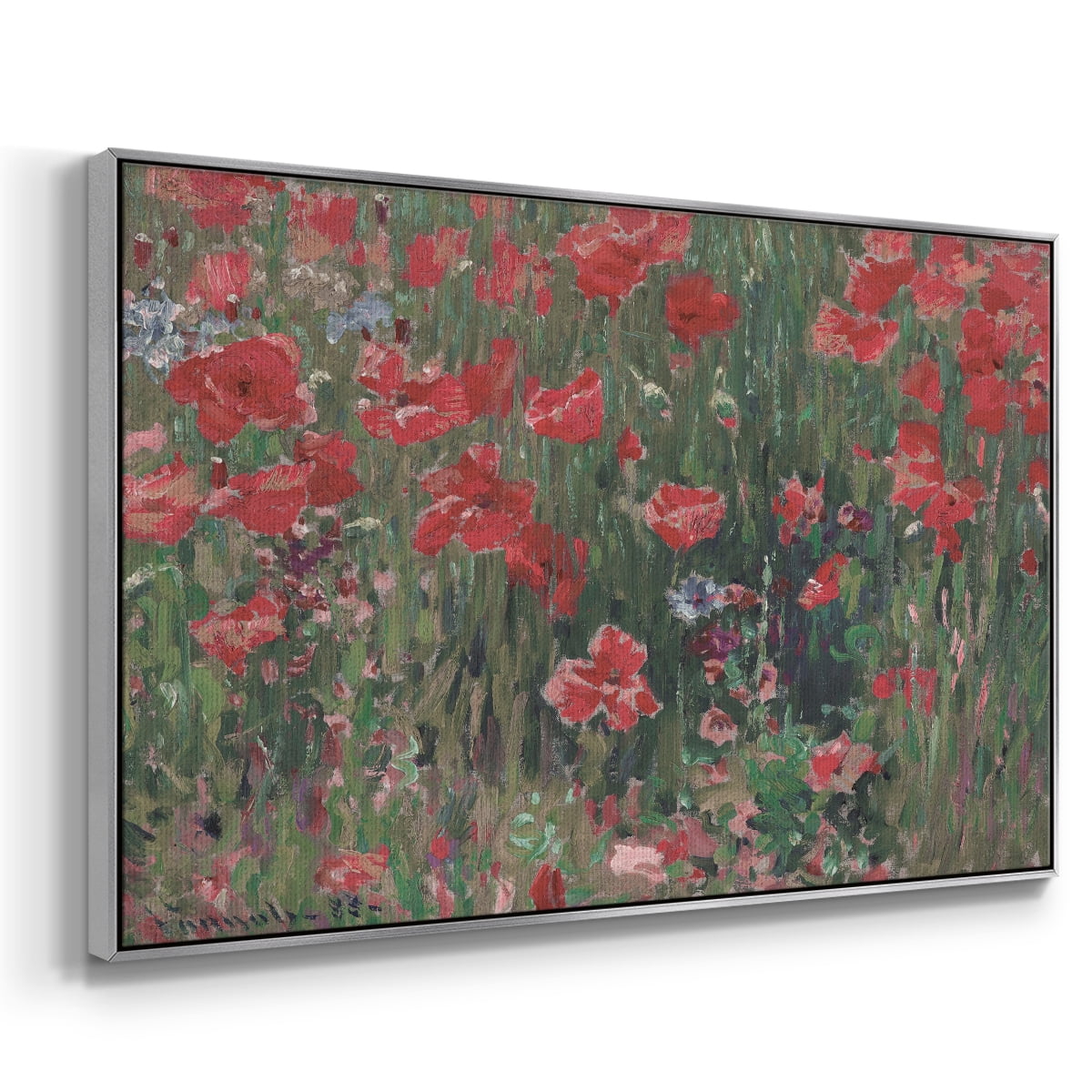 Vintage Botanical Print-XCIX By Wexford Home Framed in Silver Wood Gallery Wrapped Canvas 27 in. x 41 in.