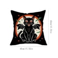 thumbnail image 3 of Halloween Throw Pillow Cover Festive Home Decor Cover for Sofas Chairs Beds 18x18 Linen Cushion Case by OVFUIZ, 3 of 6