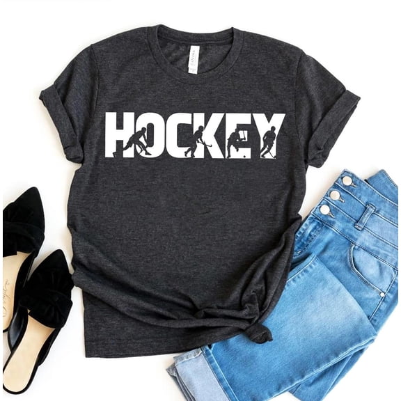 Hockey T-shirt Sportive Mom Shirt Coach Gift Women's Fan shirt Girl Tee players Sport Game Day Top