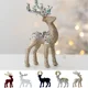 thumbnail image 2 of Nuevo reno blanco brillante de simulación colgante, pequeño ciervo brillante, decoración navideña, adornos navideños decorativos de alce, 2 of 5