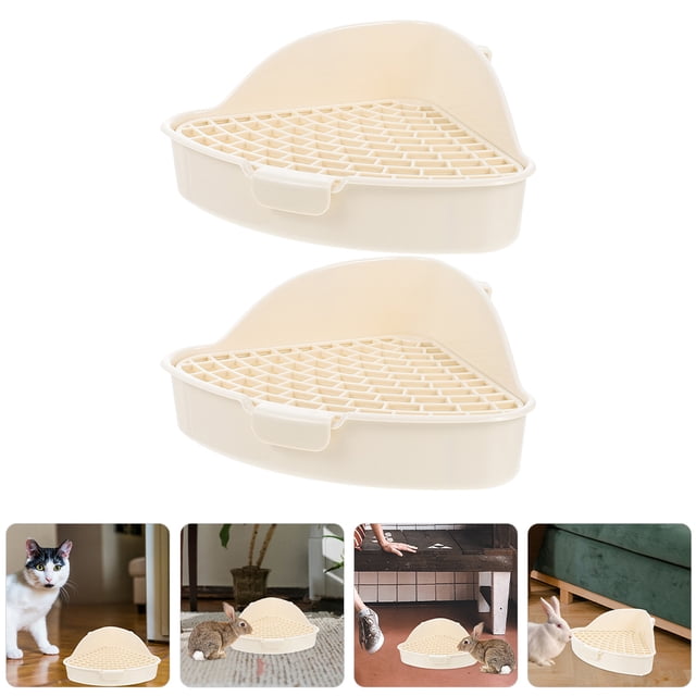 RENACLIPY 2pcs Rabbit Litter Box Pet Toilet For Animals For Bunny Training Spaces Guinea Pig Enclosure Supply