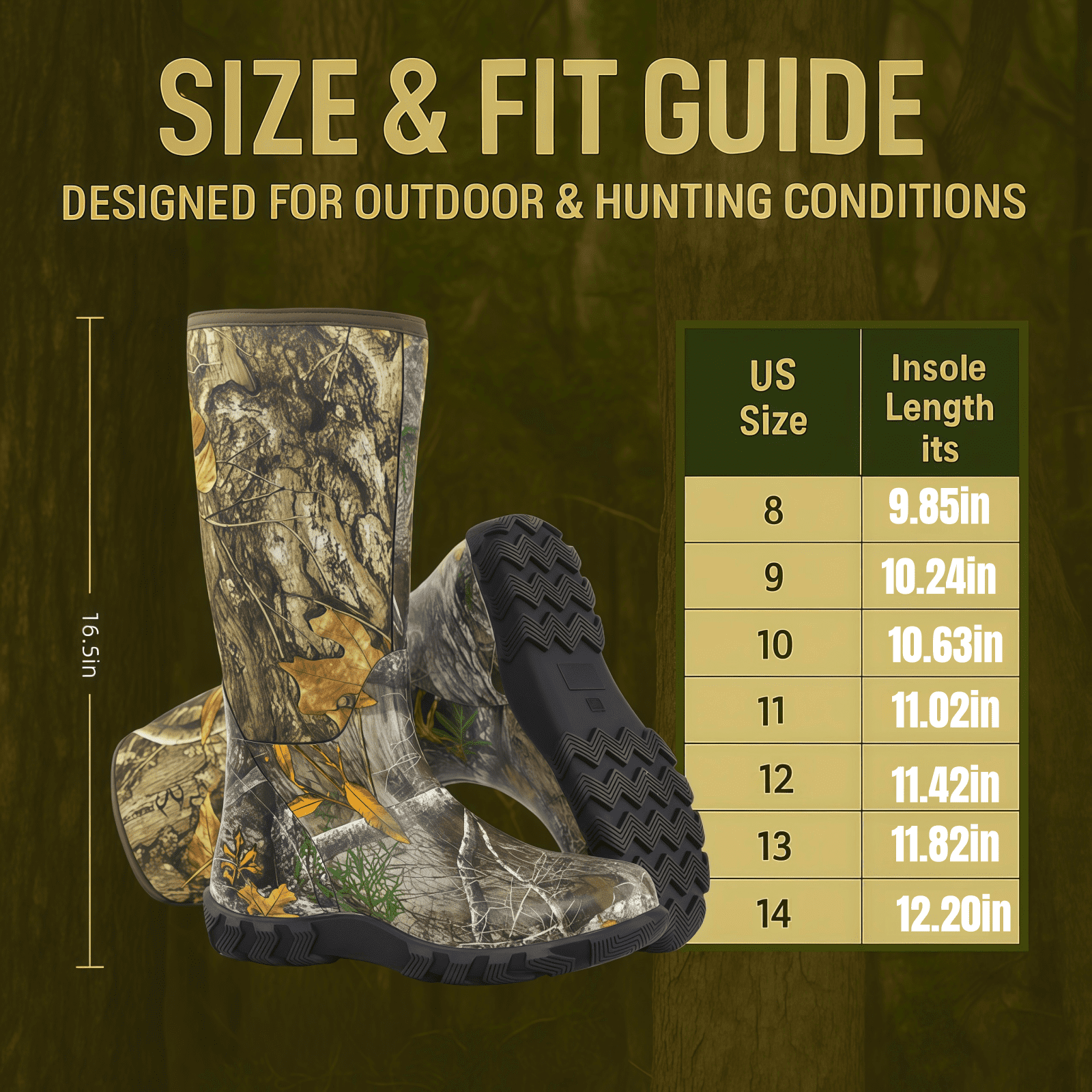 Men’s Camouflage Hunting Boots