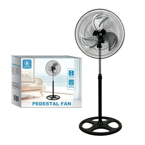 Ventilador de Piso 18 Pulgadas con Cuerpo Metálico, 3 Velocidades, Alto Rendimiento y Bajo Ruido – CM-TOP