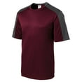thumbnail image 1 of Gravity Threads Chemise à Manches Bloquées pour Hommes - Évacuation de l'Humidité - Marron/gris Fer - Petit, 1 of 1