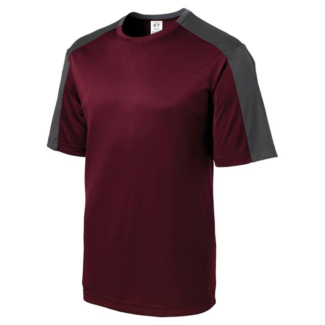 Gravity Threads Chemise à Manches Bloquées pour Hommes - Évacuation de l'Humidité - Marron/gris Fer - Petit
