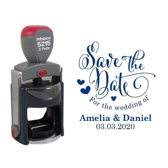 Printtoo Heavy Duty Dater Stamp With Revised Text Office Stationery Self Inking Date Rubber Stamp-Blue