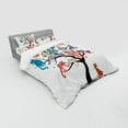 thumbnail image 3 of Ambesonne Colorful Bedding Set 3 Pcs, Cat Tree with Kittens, Twin, Multicolor, 3 of 3