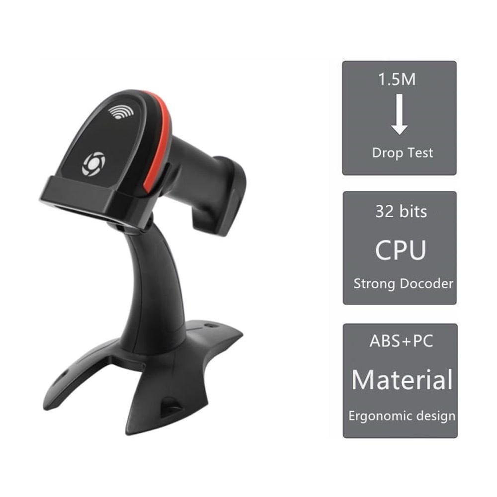 XIANJINO Fully Upgraded Wired 2D QR Barcode Scanner with Stand USB Wired, Connect Smart Phone Tablet PC, 2D COMS Image Bar Code Reader