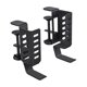 thumbnail image 3 of Soporte de almacenamiento para computadora portátil de escritorio, organizador de mesa con ganchos, fácil instalación Negro, 3 of 9