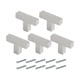 thumbnail image 1 of Paquete de 5 manijas de gabinete para muebles, tiradores de acero inoxidable para cocina y baño Plata, 1 of 9