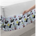 thumbnail image 2 of Alien Bed Skirt, Doodle Style Stars and Animals Humorous Funky Childish Composition, Elastic Bedskirt Dust Ruffle Wrap Around for Bedding Decor, 4 Sizes, Multicolor, by Ambesonne, 2 of 2