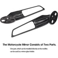 thumbnail image 2 of 2Pcs Modified Motorcycle Rear view Mirrors With Mount Accessories, Black Universal Angle Adjustable Motorcycle Mirror compatible Ninja Compatible with Street Dirt Bike Scooter Moped Cruiser ATV_Speci…, 2 of 5