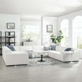 thumbnail image 2 of Sectional Sofa Set, Fabric, White, Modern Contemporary Urban Design, Living Lounge Room Hotel Lobby Hospitality, 2 of 10