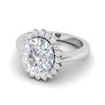 thumbnail image 4 of 2.50 CT Moissanite Oval Engagement Halo 925 Sterling Silver Ring, EF Color VVS1 Clarity, 4 of 6