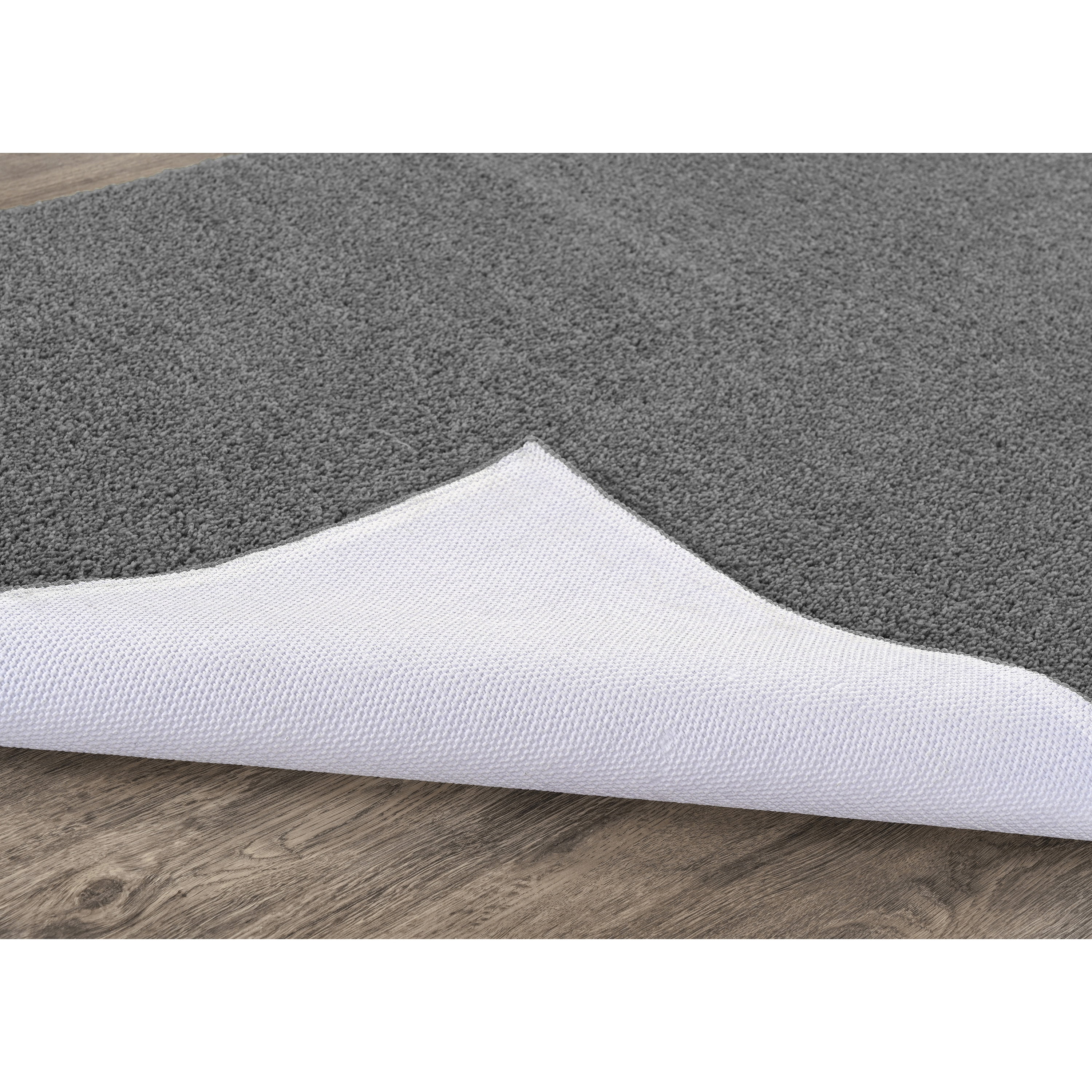 Garland Rug Palmer Plush Washable Cinder Gray Indoor Runner Rug, 2' x 6'