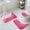 Pink, variant on Red Marble Bath Mat 3 Piece Bathroom Rug Set, Modern Ink Painting Art Abstract Non Slip Bath Rug Contour Mat and Toilet Lid Cover, Absorbent Shower Mats Soft Bath Rugs and Mats Sets